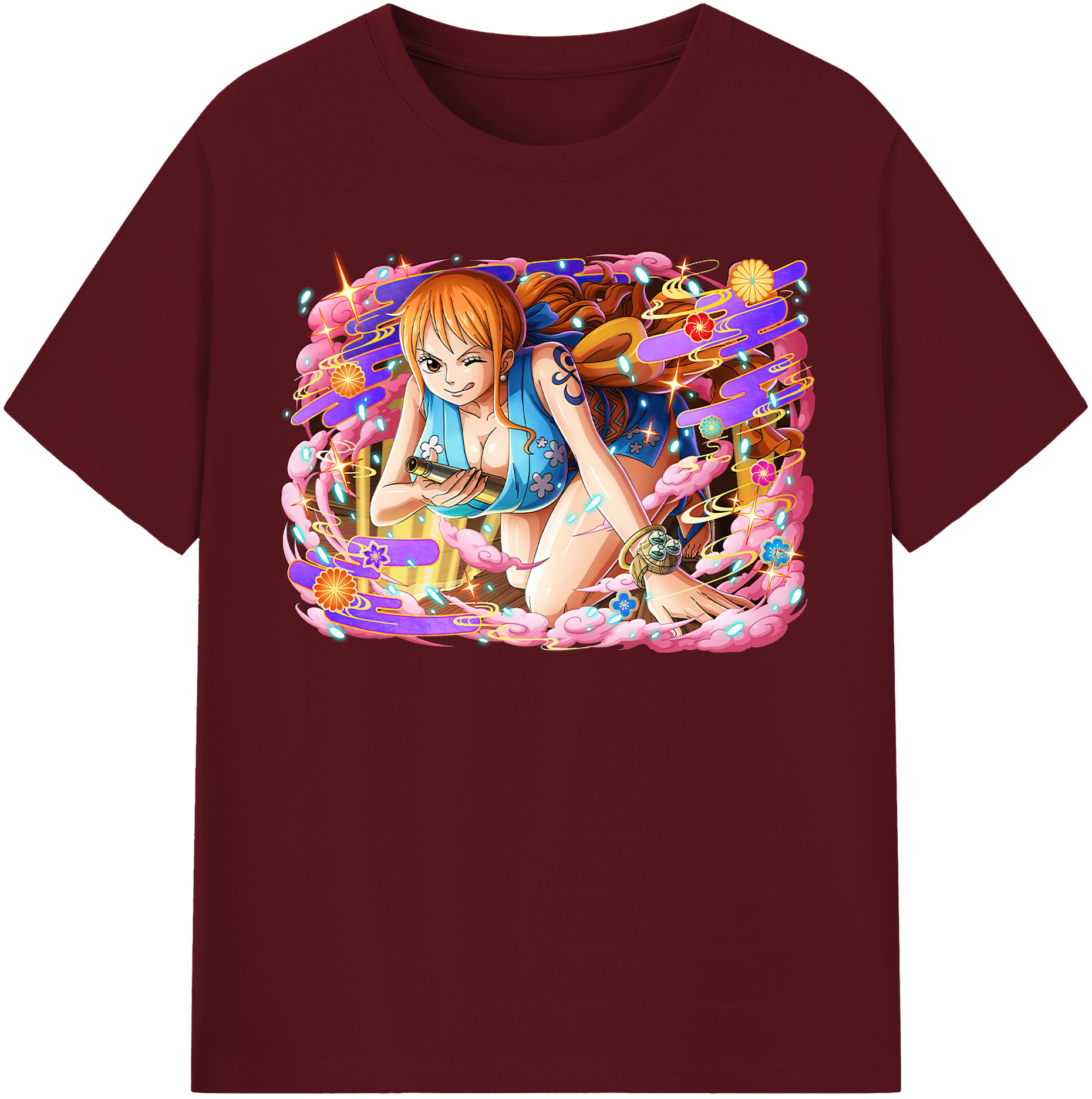 ワンピース ナミ ONE PIECE Nami 綿100％半袖Tシャツ（フロントプリント）